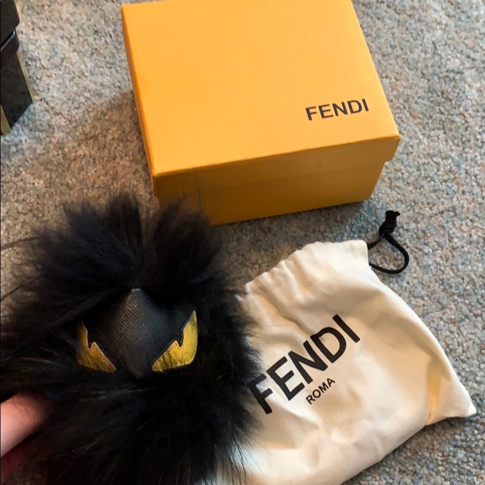 Fendi bag bug fur charm